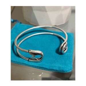 Best Seller! The Jumbo Safety Pin silver open bracelet
